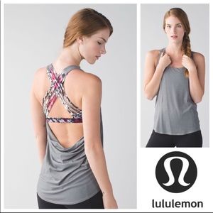Lululemon backless athletic top with built in bra